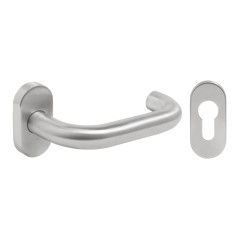 БУЛАТ РФ 02У.09НС AISI 304 INOX нержавеющая сталь Комплект ручек с узкой накладкой под МЦ (24)