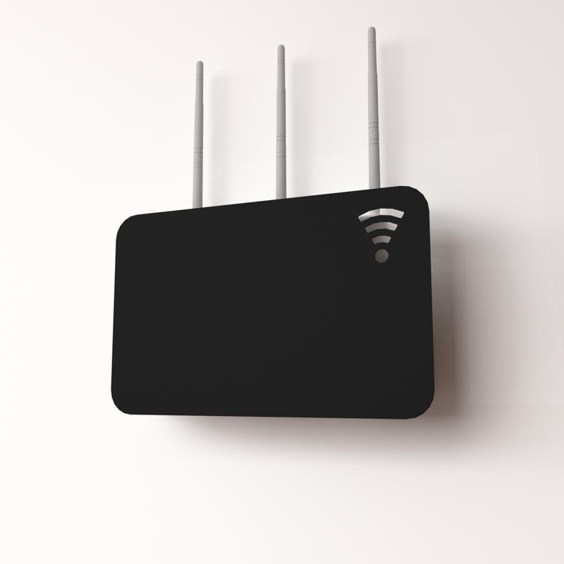 Держатель для хранения роутера. с регулировкой размеров. настенный. черный