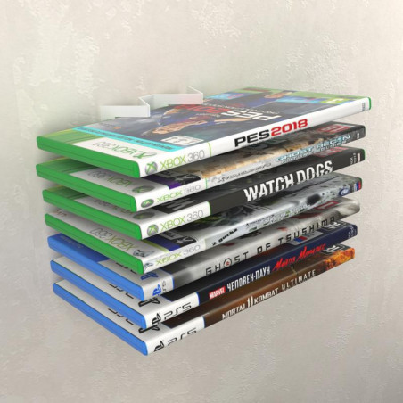 Кронштейн для хранения дисков настенный. белый