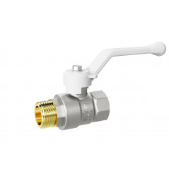 Кран шаровой латунный LD Pride 47.25.В-Н.Р (white)