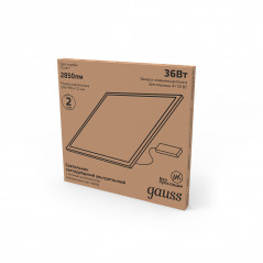 Светильник офисный Gauss 36W 2850lm 4000K IP40 595*595*7,2мм матовый с драйвером LED 1/4