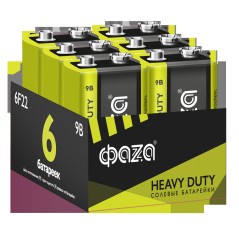 Элементы питания солевые 6F22 (крона) Heavy Duty (6 шт. в упаковке)