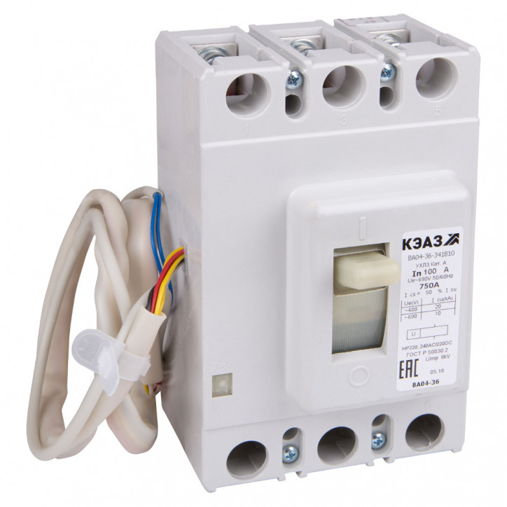 Выключатель автоматический ВА04-36-341810-400А-2500-690AC-НР380..400AC-УХЛ3 Выключатель автоматический ВА04-36-341810-400А-2500-690AC-НР380..400AC-УХЛ3