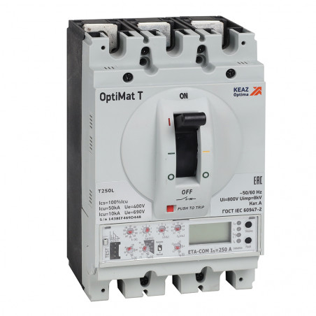 Выключатель автоматический OptiMat T250L ETA 250A 4P
