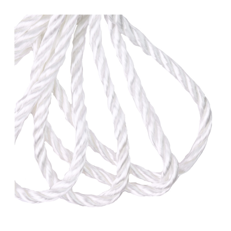 Веревка крученая капроновая 3-х прядная 6 мм х 20 м, р/н-375 кгс