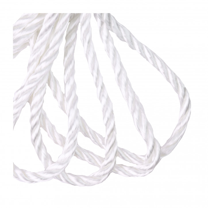 Веревка крученая капроновая 3-х прядная 6 мм х 20 м, р/н-375 кгс