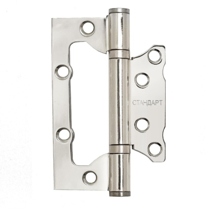 СТАНДАРТ 100х63х2мм 2BB CP хром Петля накладная без врезки 1 шт (100,20) СТАНДАРТ 100х63х2мм 2BB CP хром Петля накладная без врезки 1 шт (100,20)