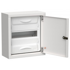 TITAN 5 Корпус металлический ЩРн-12 (1х12) 335х310х140мм IP31 белый (одна дверь) IEK