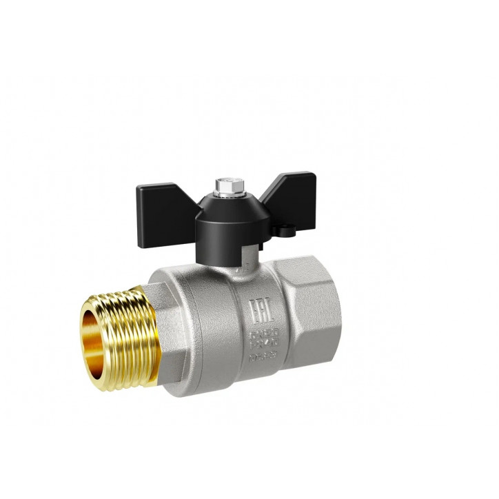 Кран шаровой со сгоном (американка) бабочка ВН/НР Ду25 Ру40 (1')