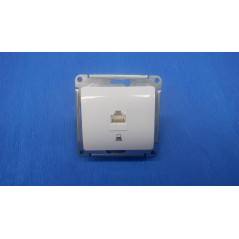 GLOSSA PRO РОЗЕТКА компьютерная RJ45 кат.5E, механизм, БЕЛЫЙ
