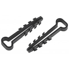 Дюбель-хомут для плоского кабеля 6-12 мм чёрный (50 штук) NO-225-209