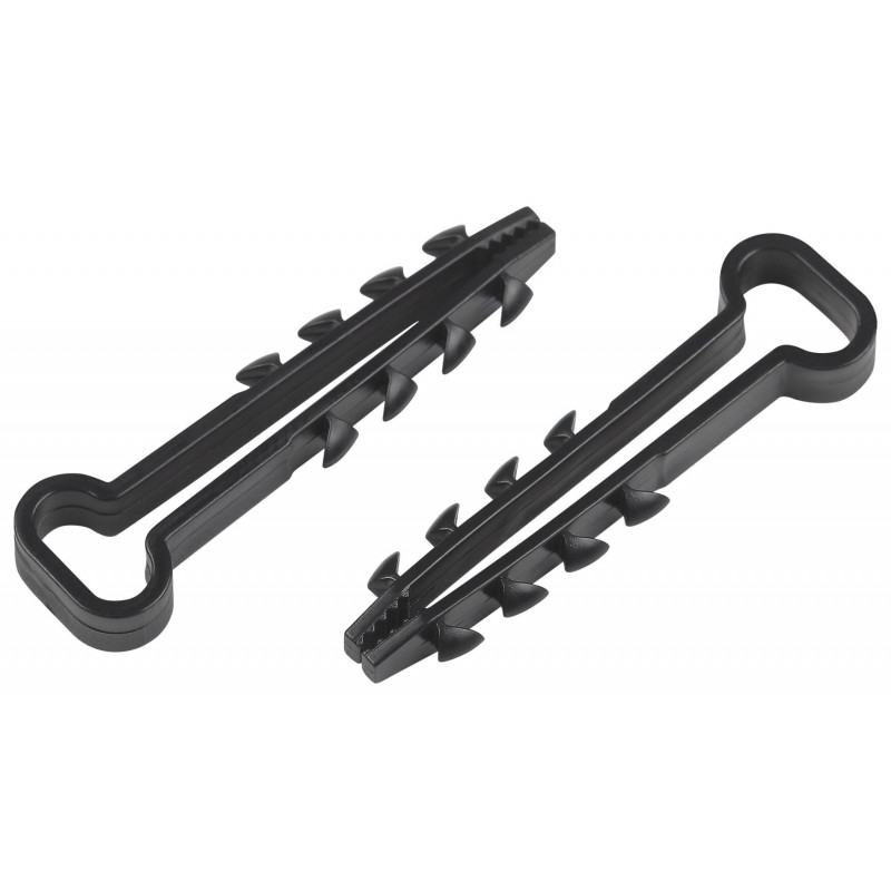 Дюбель-хомут для плоского кабеля 6-12 мм чёрный (50 штук) NO-225-209