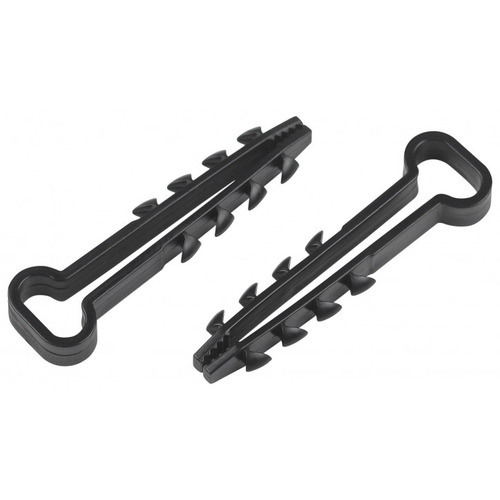 Дюбель-хомут для плоского кабеля 6-12 мм чёрный (50 штук) NO-225-209