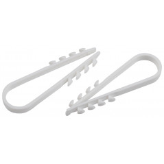 Дюбель-хомут для круглого кабеля 5-10 мм белый (100 штук) NO-224-222