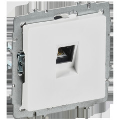 BRITE Розетка компьютерная RJ45 кат.5E РК10-БрАБ арктический белый IEK
