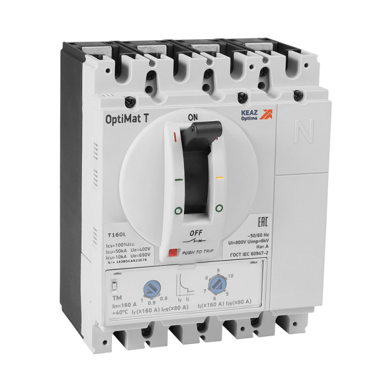 Выключатель автоматический OptiMat T160S TM 160A 3P