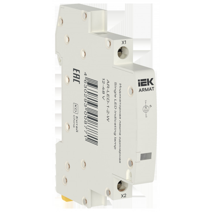 ARMAT Лампа индикаторная одинарная LED 12-48В AC/DC белая IEK ARMAT Лампа индикаторная одинарная LED 12-48В AC/DC белая IEK
