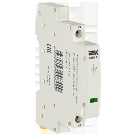 ARMAT Лампа индикаторная одинарная LED 110-230В AC зеленая IEK
