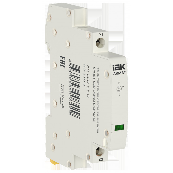 ARMAT Лампа индикаторная одинарная LED 110-230В AC зеленая IEK