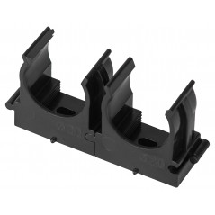 Крепеж клипса для труб прямой монтаж d 20мм черный CLIP-20-B-MP