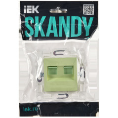 SKANDY Розетка компьютерная двойная RJ45 кат.5E SK-K03G мятный IEK