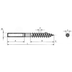 Шпилька-шуруп M10х120