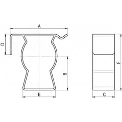 Держатель с крышкой D-40мм оцинкованная сталь