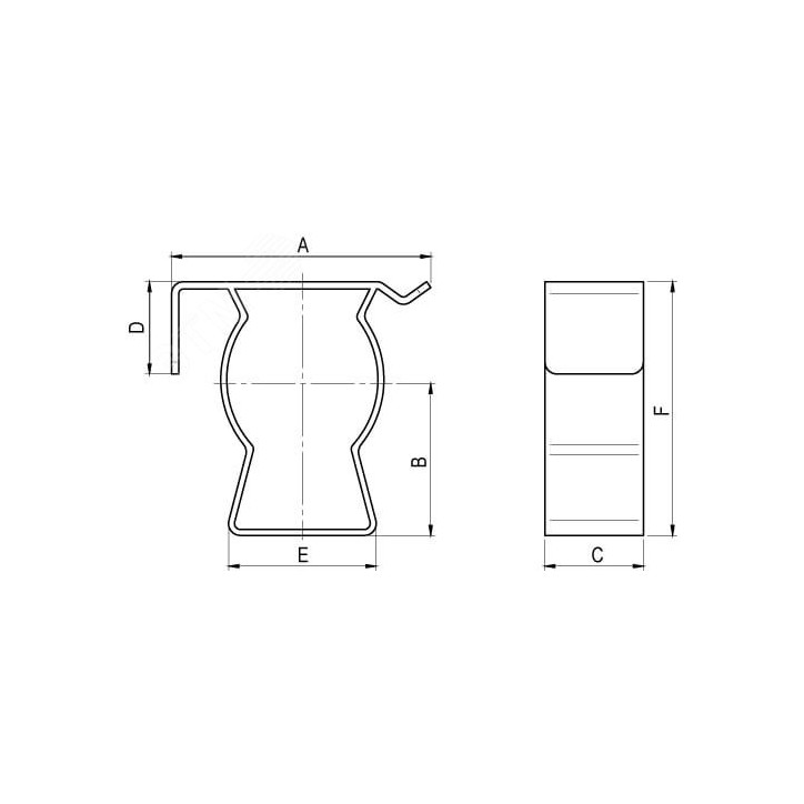 Держатель с крышкой D-40мм оцинкованная сталь