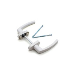 Ручка балконная белая симметричная (двухстор.) BHS-F 04 RAL 9016 Комплект ручек