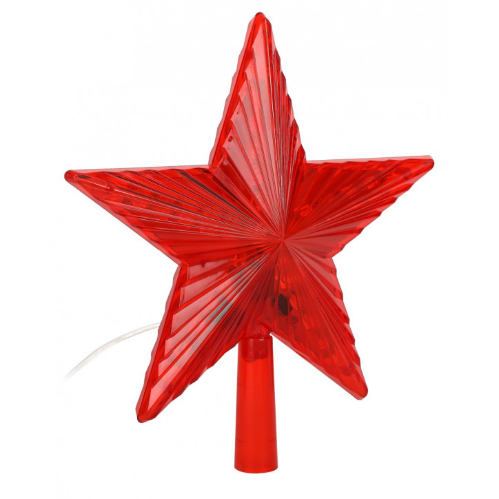 Светодиодная елочная верхушка Звезда, 31 LED, h21 см,длина провода 2,5 м., 220V, IP20 ENGEV-02 Светодиодная елочная верхушка Звезда, 31 LED, h21 см,длина провода 2,5 м., 220V, IP20 ENGEV-02