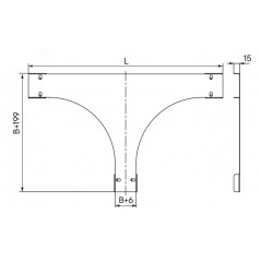 Крышка на ответвитель DPT Т-образный горизонтальный осн.100 в комплекте с метизами и пластинами PTCE
