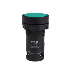 Кнопка с фиксацией OptiSignal Compact D22 C7-PH-311 зеленая 1НО+1НЗ XB7NH35