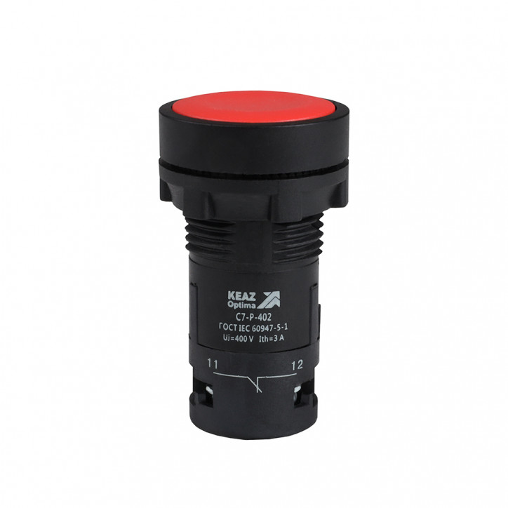 Кнопка OptiSignal Compact D22 C7-P-402 красная 2НЗ XB7NA44
