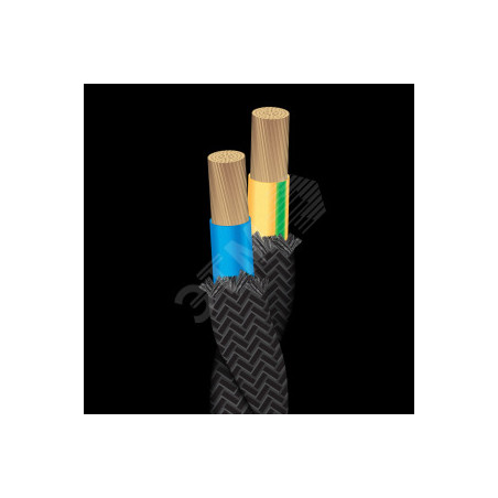 Ретро-провод ПуГВо 2х0.75  черный