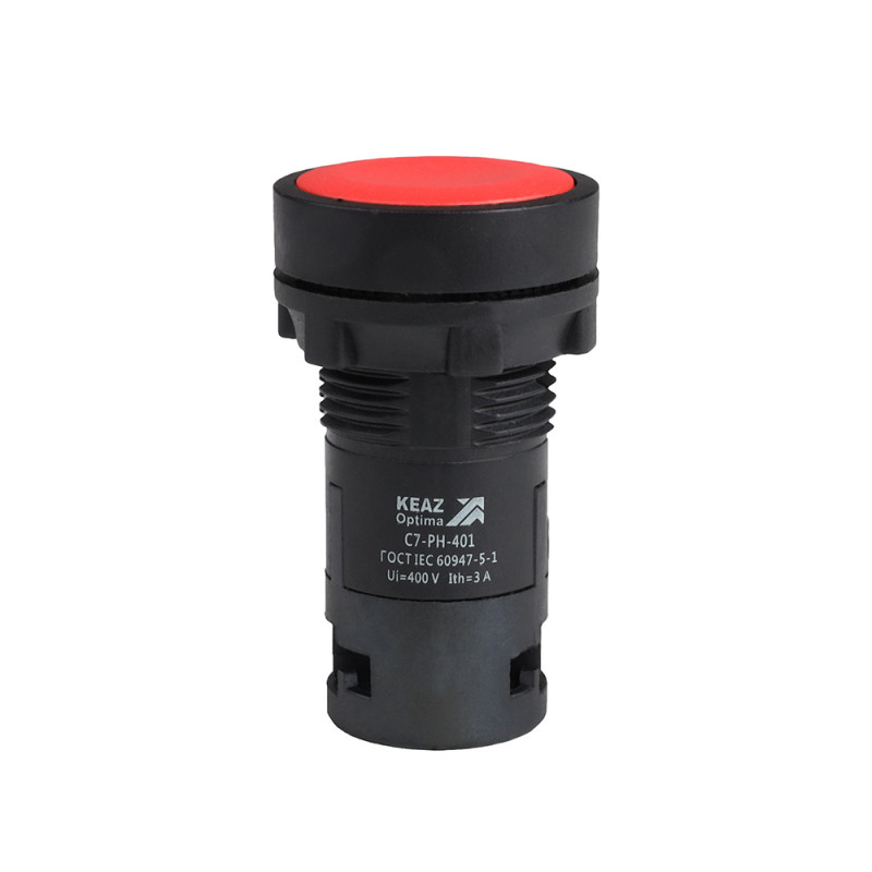 Кнопка с фиксацией OptiSignal Compact D22 C7-PH-410 красная 1НО XB7NH41