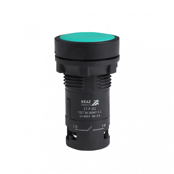 Кнопка OptiSignal Compact D22 C7-P-302 зеленая 2НЗ XB7NA34 Кнопка OptiSignal Compact D22 C7-P-302 зеленая 2НЗ XB7NA34