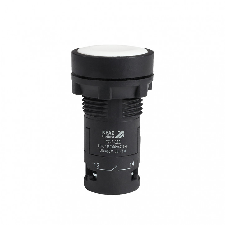 Кнопка OptiSignal Compact D22 C7-P-111 белая 1НО+1НЗ XB7NA15 Кнопка OptiSignal Compact D22 C7-P-111 белая 1НО+1НЗ XB7NA15