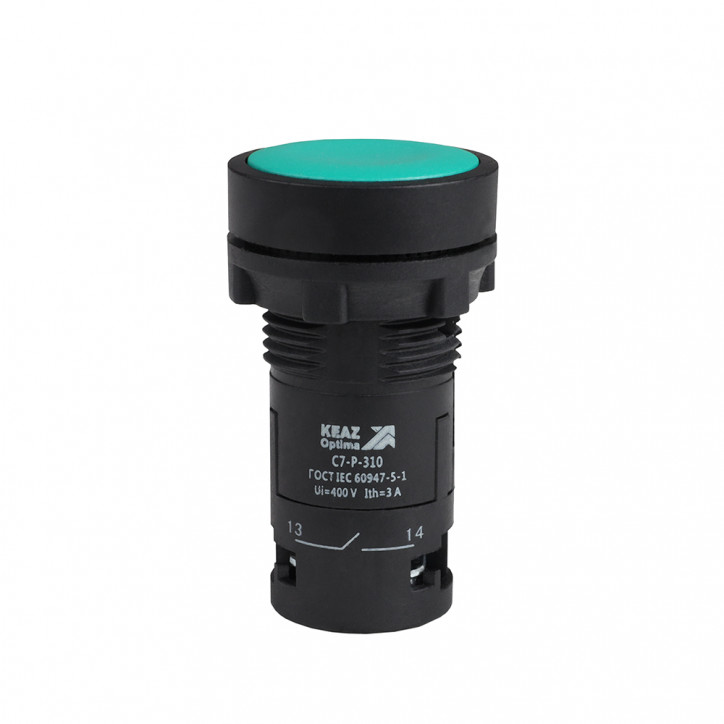 Кнопка OptiSignal Compact D22 C7-P-310 зеленая 1НО XB7NA31 Кнопка OptiSignal Compact D22 C7-P-310 зеленая 1НО XB7NA31