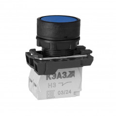 Кнопка КМЕ4102м-синий-0но+2нз-цилиндр-IP40-КЭАЗ