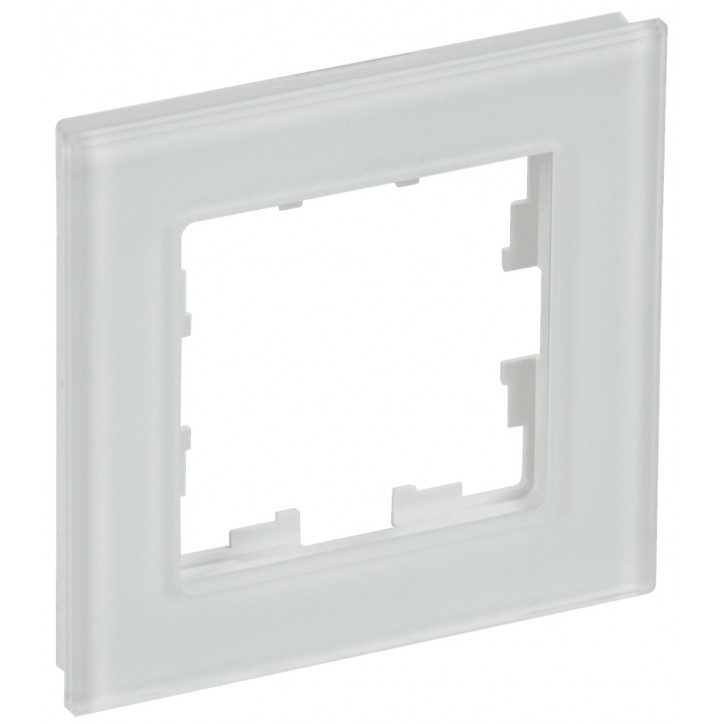 BRITE Рамка 1 пост РУ-1-2-Бр стекло белый матовый IEK BRITE Рамка 1 пост РУ-1-2-Бр стекло белый матовый IEK