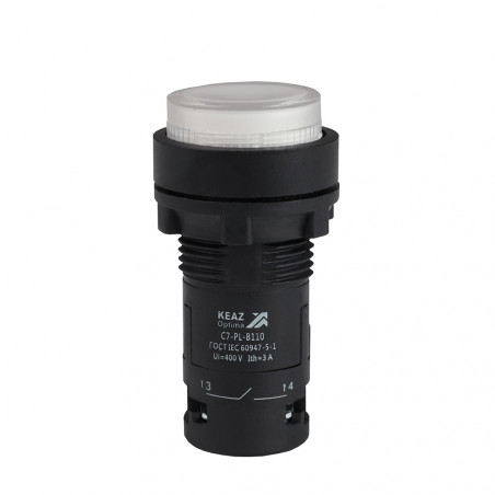 Кнопка с подсветкой OptiSignal Compact D22 C7-PL-B110 белая 1НО 24 В AC/DC XB7NW31B1