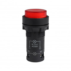 Кнопка с подсветкой OptiSignal Compact D22 C7-PL-M401 красная 1НЗ 230 В AC XB7NW34M2