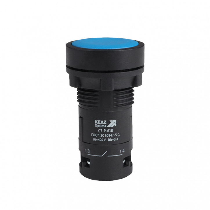 Кнопка OptiSignal Compact D22 C7-P-602 синяя 2НЗ XB7NA64