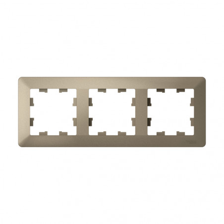 ATLASDESIGN AIR 3-постовая РАМКА, ШАМПАНЬ/дымчатый черный