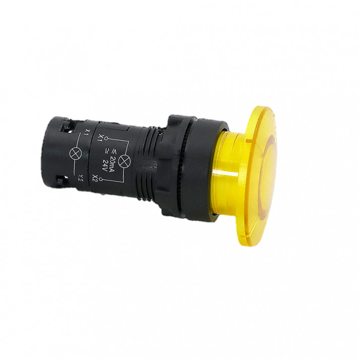 Кнопка грибовидная OptiSignal Compact D22 C7-PM-511 желтая 1НО+1НЗ Кнопка грибовидная OptiSignal Compact D22 C7-PM-511 желтая 1НО+1НЗ