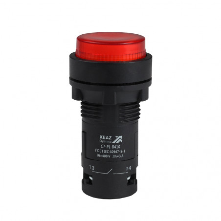 Кнопка с подсветкой OptiSignal Compact D22 C7-PL-B410 красная 1НО 24 В AC/DC XB7NW34B1
