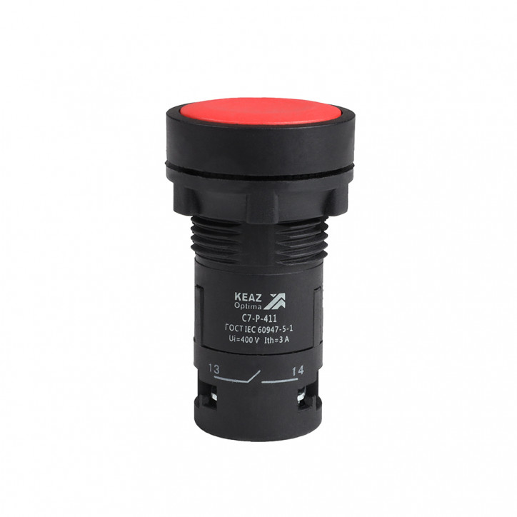 Кнопка OptiSignal Compact D22 C7-P-411 красная 1НО+1НЗ XB7NA45 Кнопка OptiSignal Compact D22 C7-P-411 красная 1НО+1НЗ XB7NA45