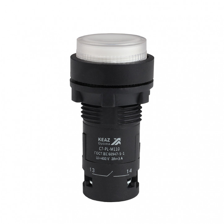 Кнопка с подсветкой OptiSignal Compact D22 C7-PL-M110 белая 1НО 230 В AC XB7NW31M1