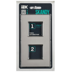 SKANDY Рамка 2-местная SK-F22Sh стекло шампань IEK