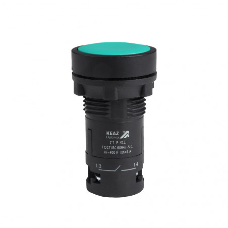 Кнопка OptiSignal Compact D22 C7-P-311 зеленая 1НО+1НЗ XB7NA35